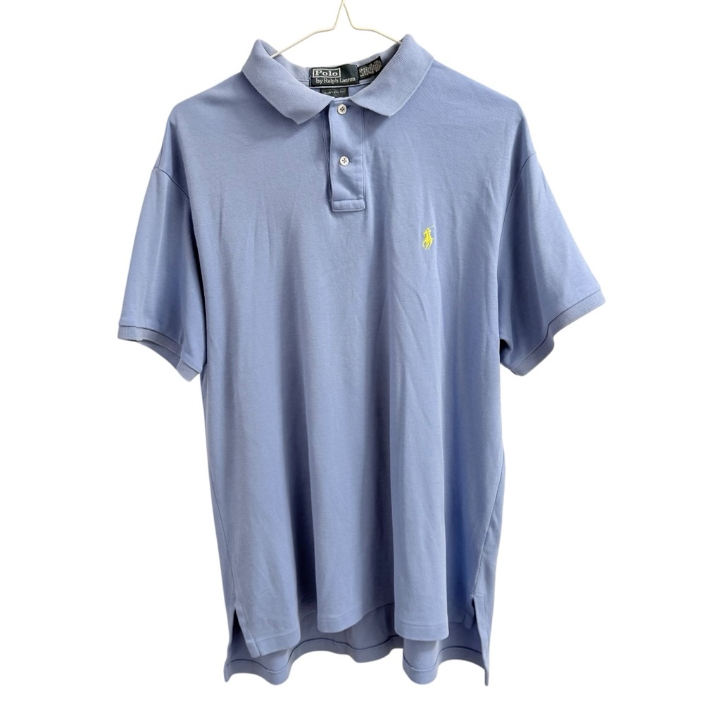 Polo Ralph Lauren Vintage Soft Blue Polo Shirt Custom Fit Men’s Large